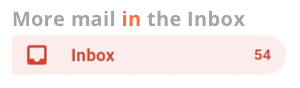 image with text "more mail in the inbox"